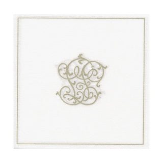 Paviot Chiffres Argent Cockail Napkin