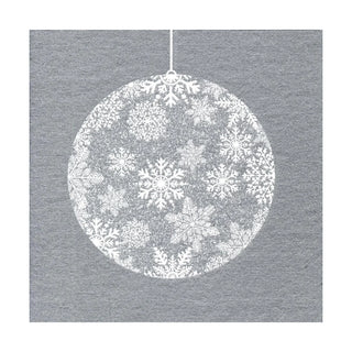 Paviot Boule De Noel Silver Dinner Napkins