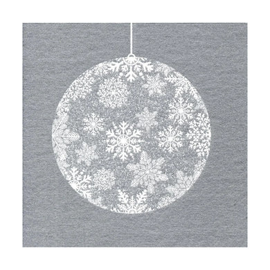 Paviot Boule De Noel Silver Dinner Napkins