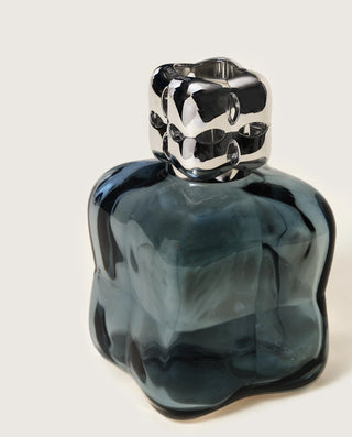 Cozy Steel Blue Fragrance Lamp Gift Set with Ocean Breeze - Lampe Berger