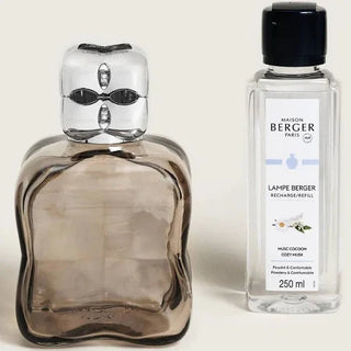 Cozy Chestnut Fragrance Lamp Gift Set with Ocean Breeze - Lampe Berger