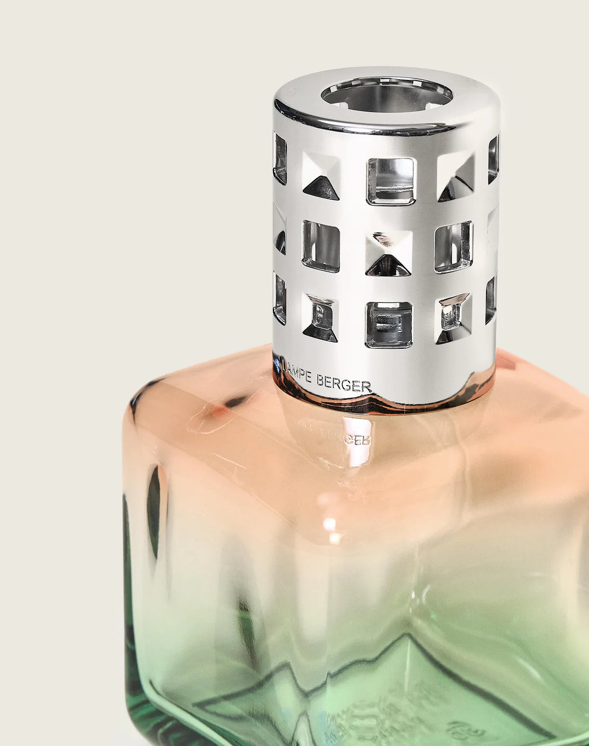 Glacon Peach Green Gradient Fragrance Lamp Gift Set With Ocean Breeze - Lampe Berger