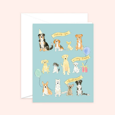 Wishing you a Happy Birthday Dog Lover Card Blank