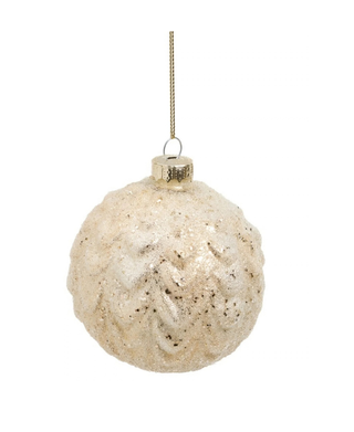 Frosted Glass Ball Ornament