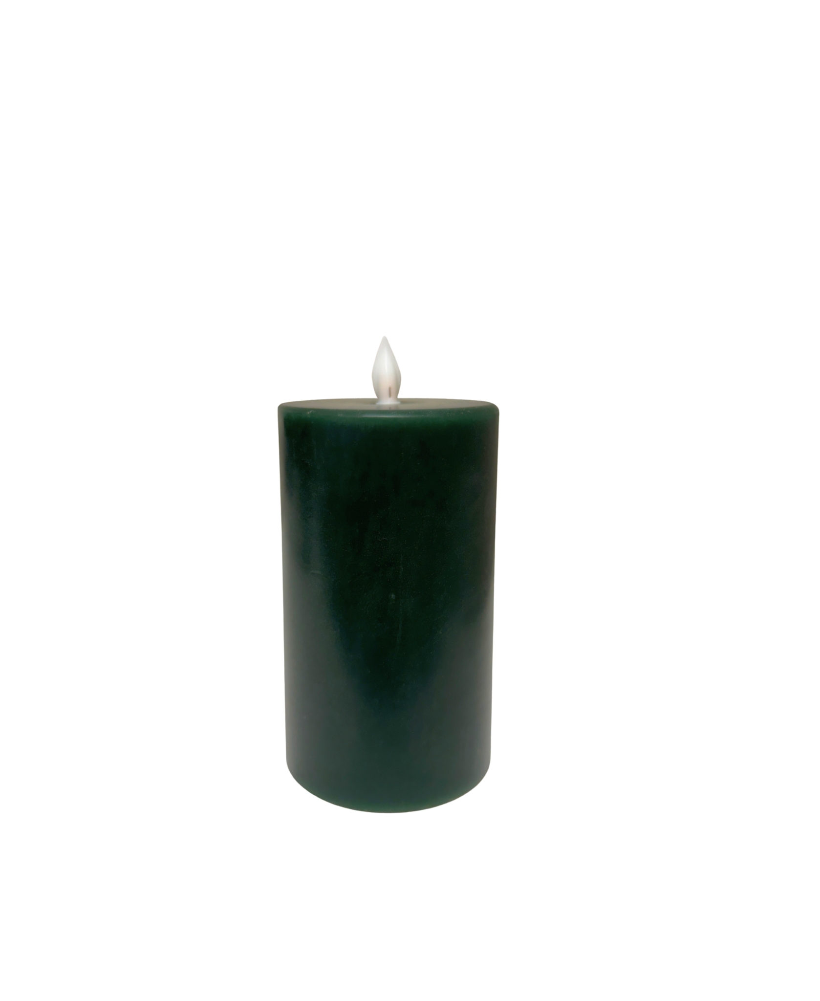 Green LED Wax Pillar Candle