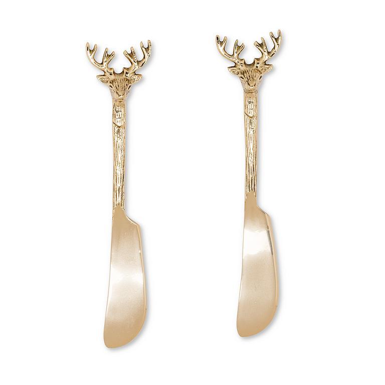 Stag Head Pate Spreaders - Set of 2