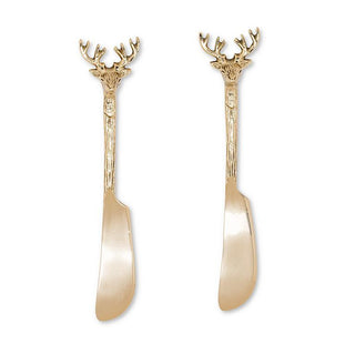 Stag Head Pate Spreaders - Set of 2