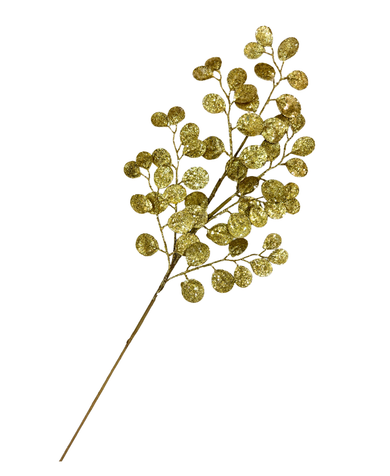 Gold Glitter Eucalyptus Pick