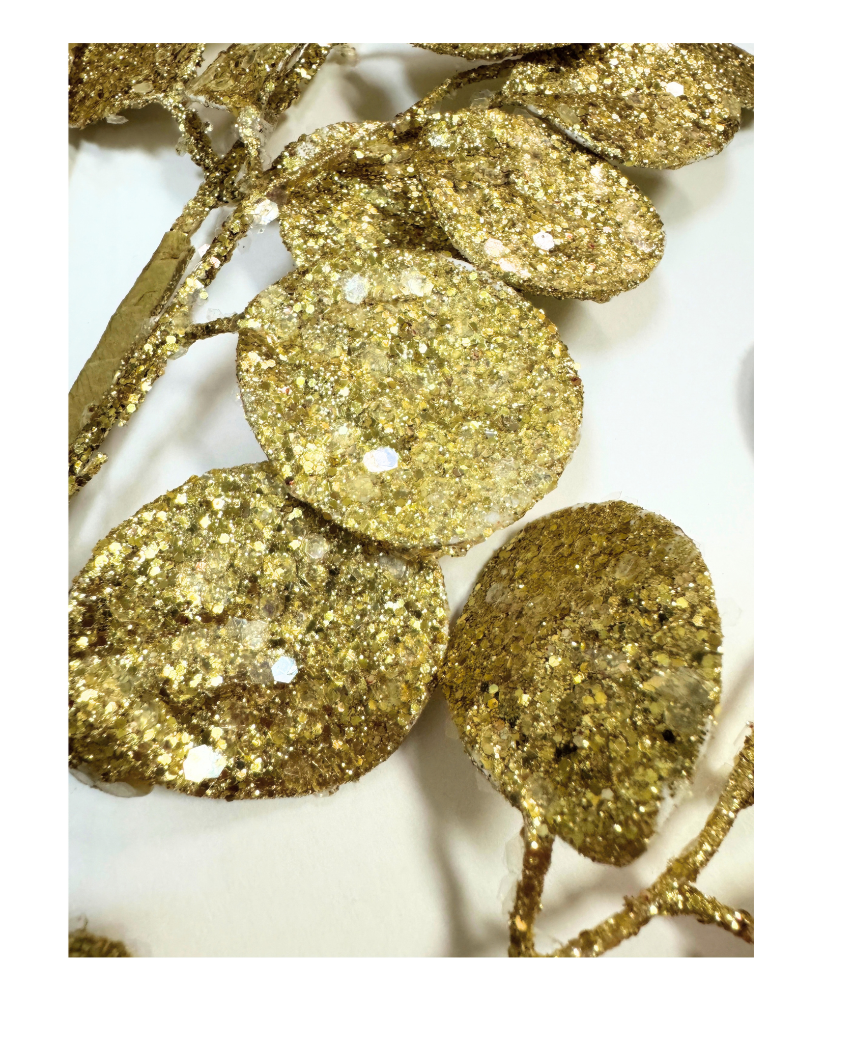 Gold Glitter Eucalyptus Pick