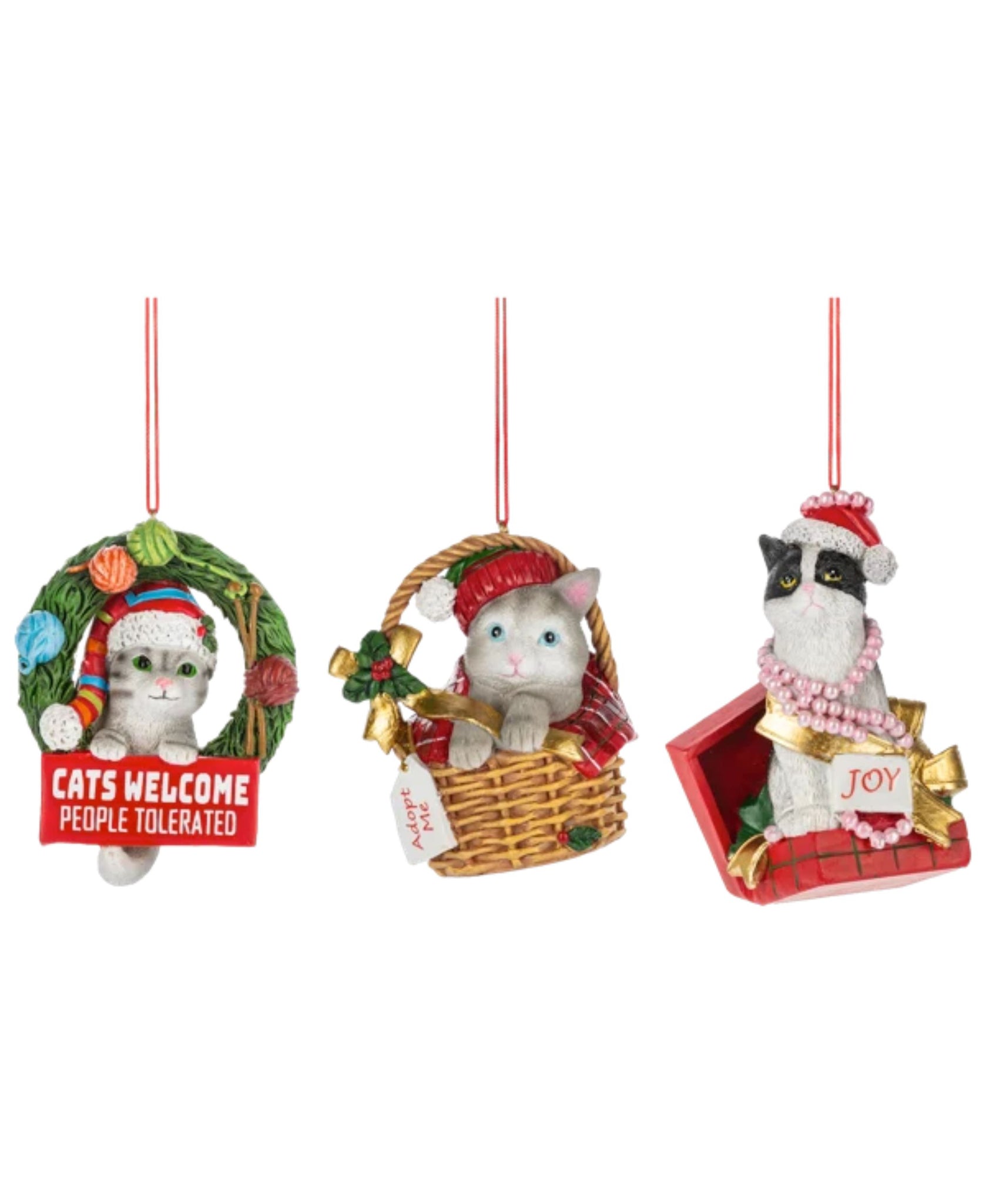 Christmas Kitten Ornaments