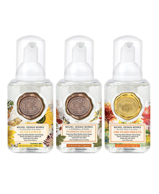 Michel Design Works Mini Foaming Soap Set - Sunflower, Pumpkin Delight, Orchard Breeze