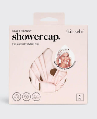 Kitsch Luxury Shower Cap Blush Dot