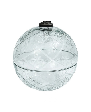 Etched Glass Jar With Lid - 4