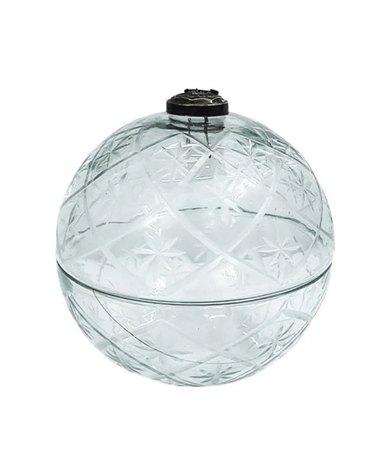 Etched Glass Jar With Lid - 4