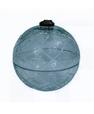 Etched Glass Jar With Lid - 6