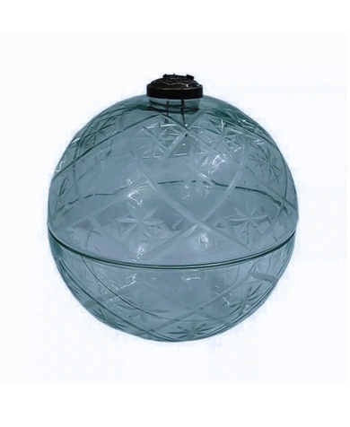 Etched Glass Jar With Lid - 6