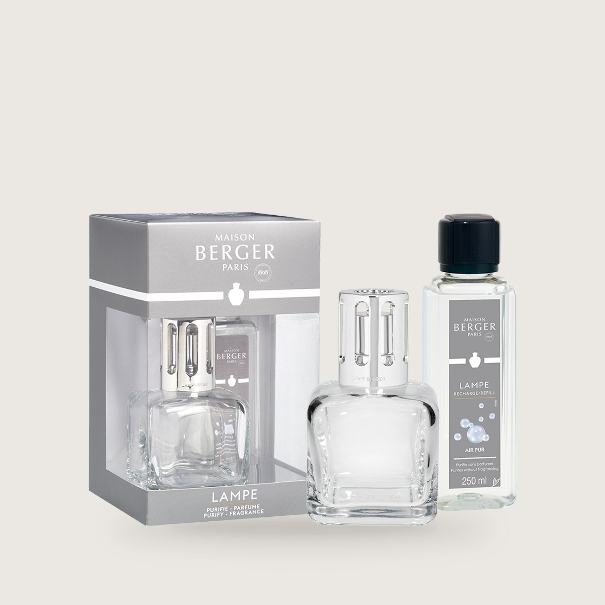 Lampe Berger Ice Cube Clear Fragrance Lamp Gift Set with So Neutral