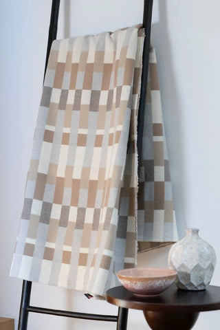 David Fussenegger Luca Throw Ecru Patchwork - 200x140 cm