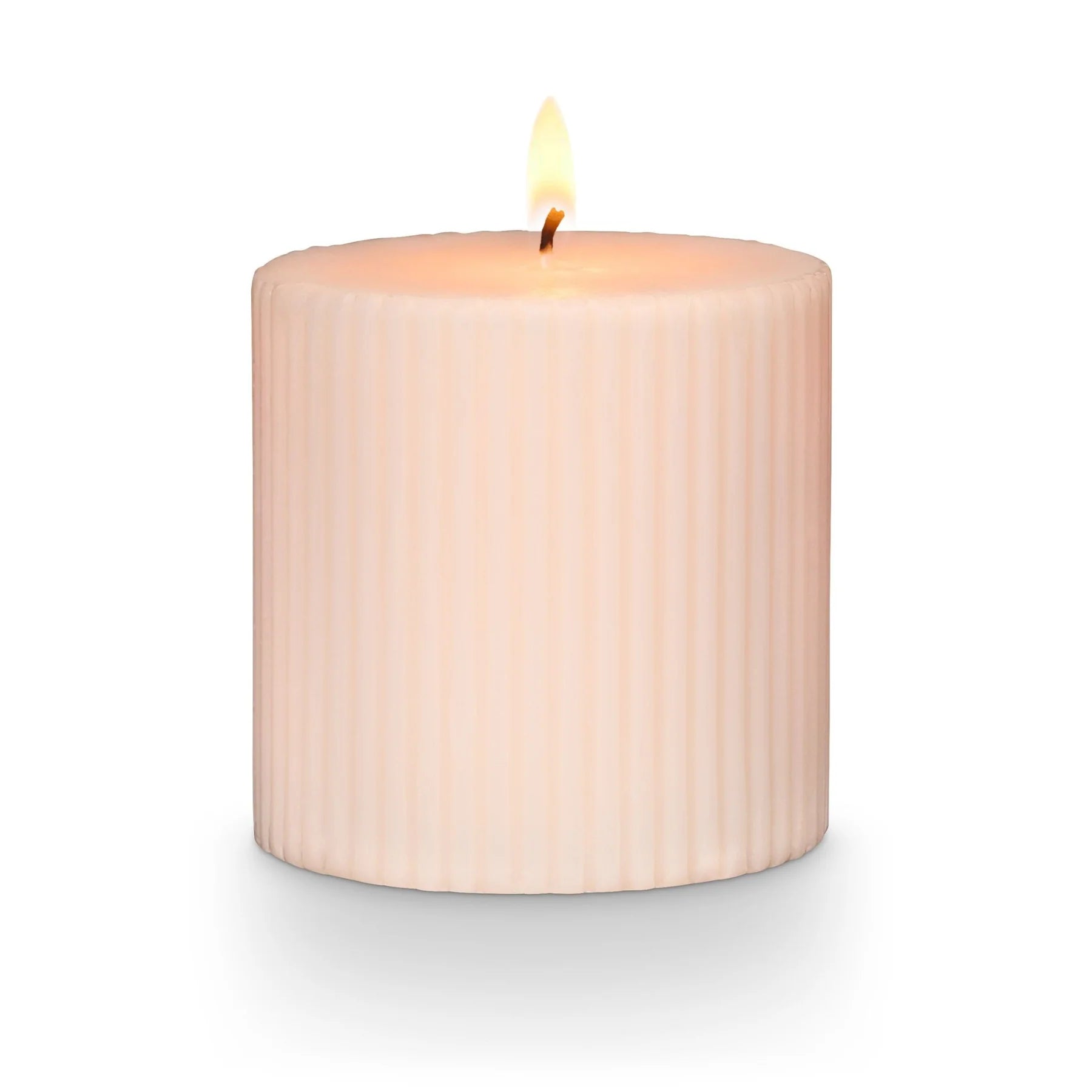 Illume Coconut Milk Mango Ribbed Pillar Small Candle