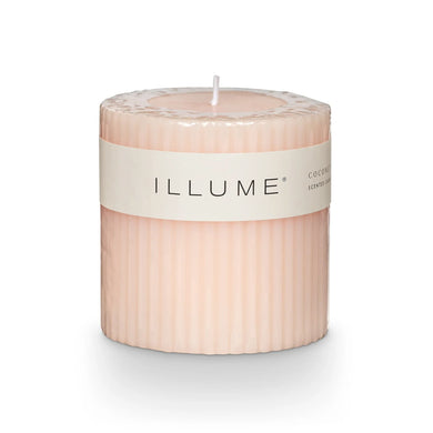 Illume Coconut Milk Mango Ribbed Pillar Small Candle
