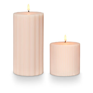 Illume Coconut Milk Mango Ribbed Pillar Medium Candle