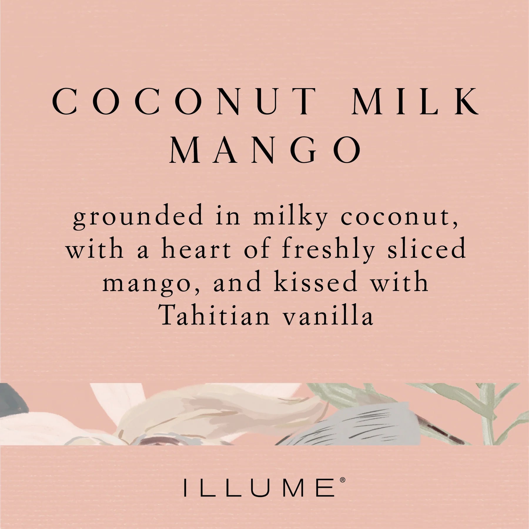Illume Coconut Milk Mango Ribbed Pillar Medium Candle
