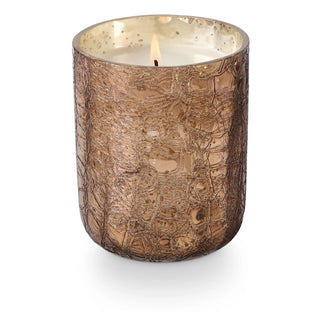 Illume Woodfire Small Crackle Glass Candle