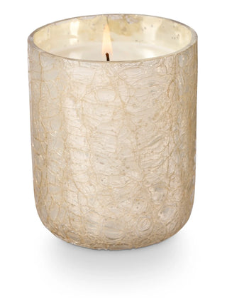 Illume Winter White Small Crackle Glass Candle