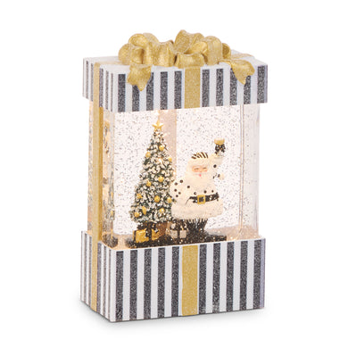 Champagne Service Santa Lighted Water Present 8.25