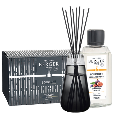 Maison Berger Amphora Black Reed Diffuser Gift Set with Sweet Fig