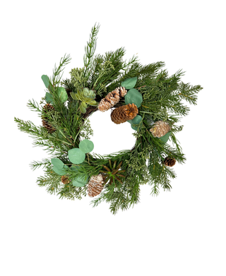 Succulent And Eucalyptus Wreath