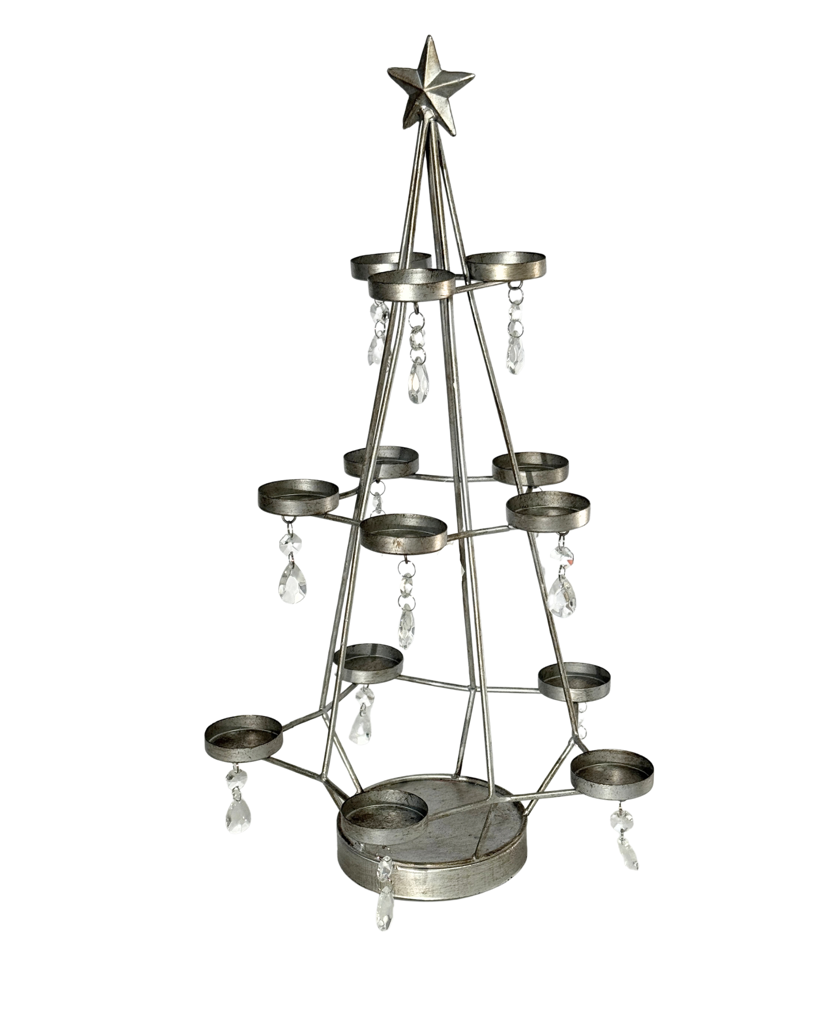 Brushed Metal Candle Holder