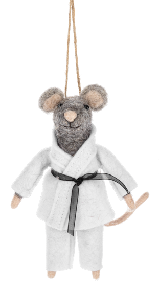 Karate Mouse Ornament