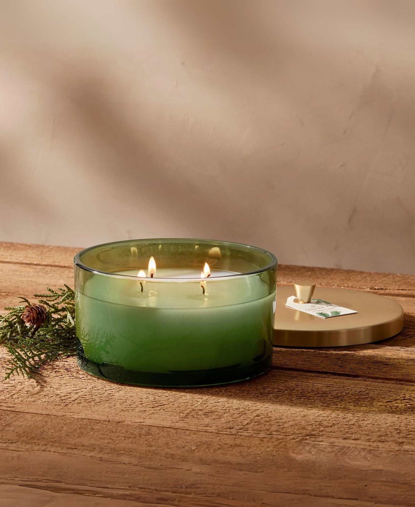 Thymes Frasier Fir Green 4-Wick Candle