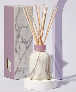Capri Blue Aloha Orchid Modern Marble Petite Reed Diffuser