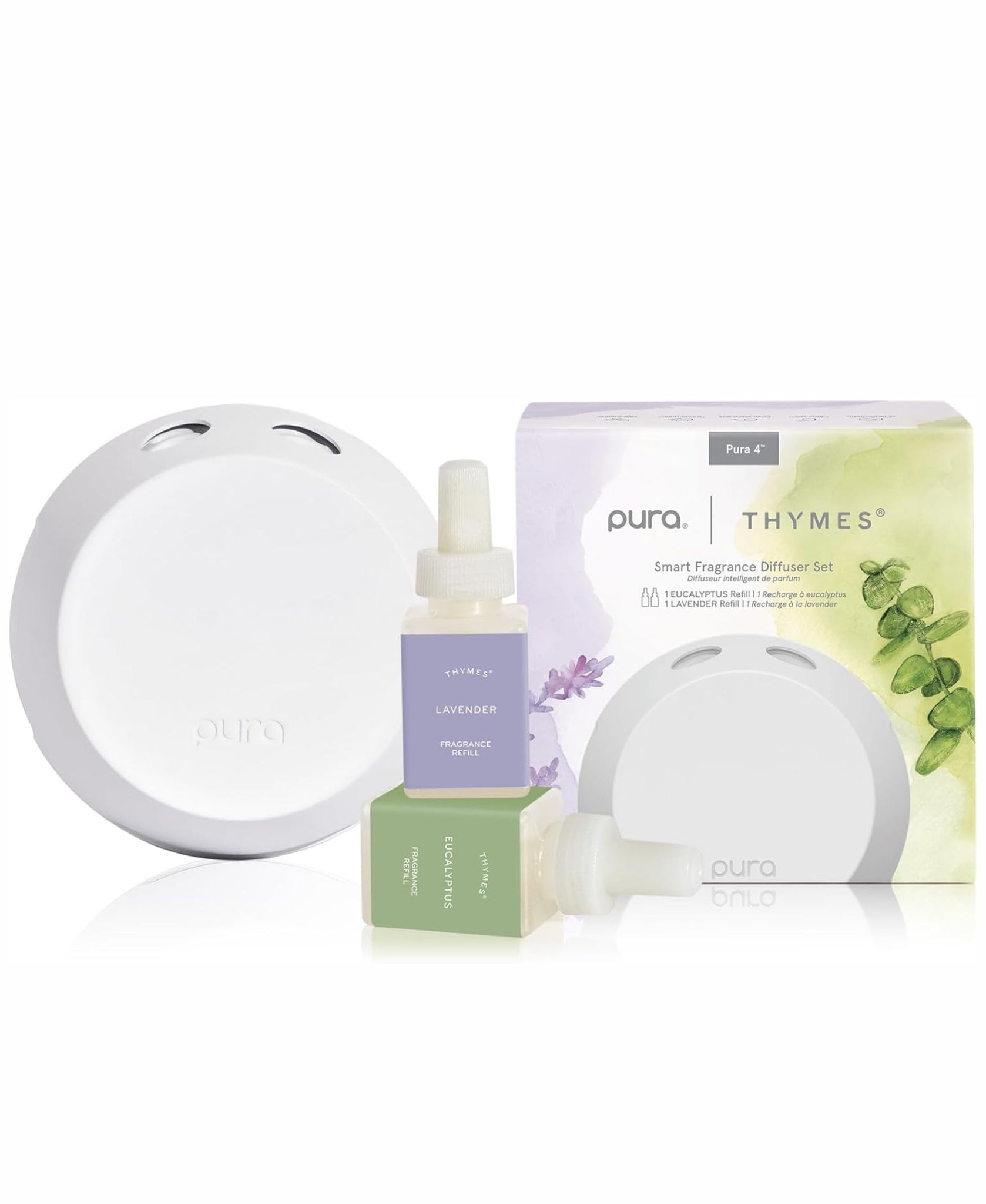 Thymes Lavender & Eucalyptus Pura V4 Smart Home Diffuser Kit