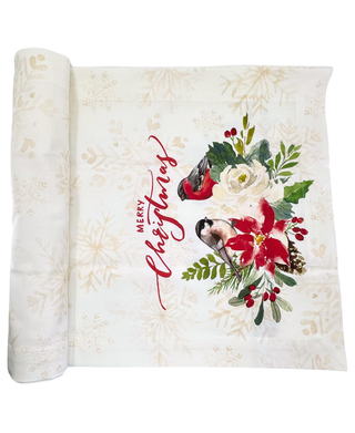 IHR Ron & Maisie Cream Red Table Runner