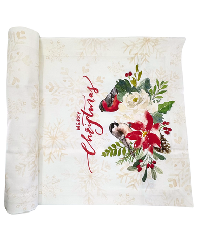 IHR Ron & Maisie Cream Red Table Runner