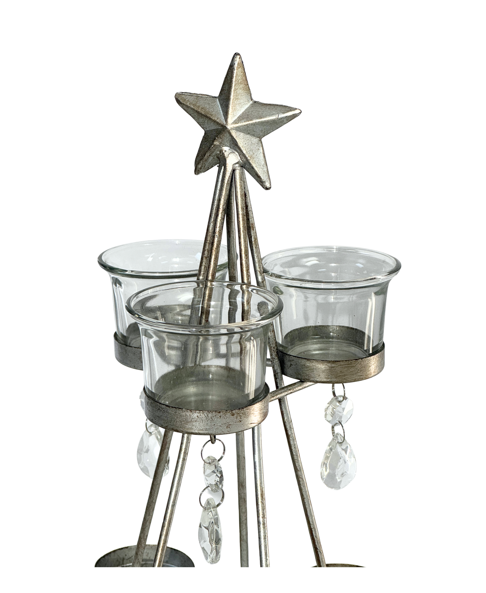 Brushed Metal Candle Holder