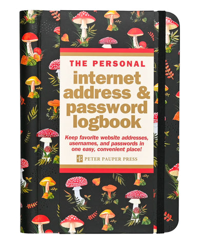 Peter Pauper Press Mushrooms Internet Address & Password Logbook