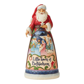 Jim Shore Heartwood Creek Little Town Of Bethlehem Santa Figurine