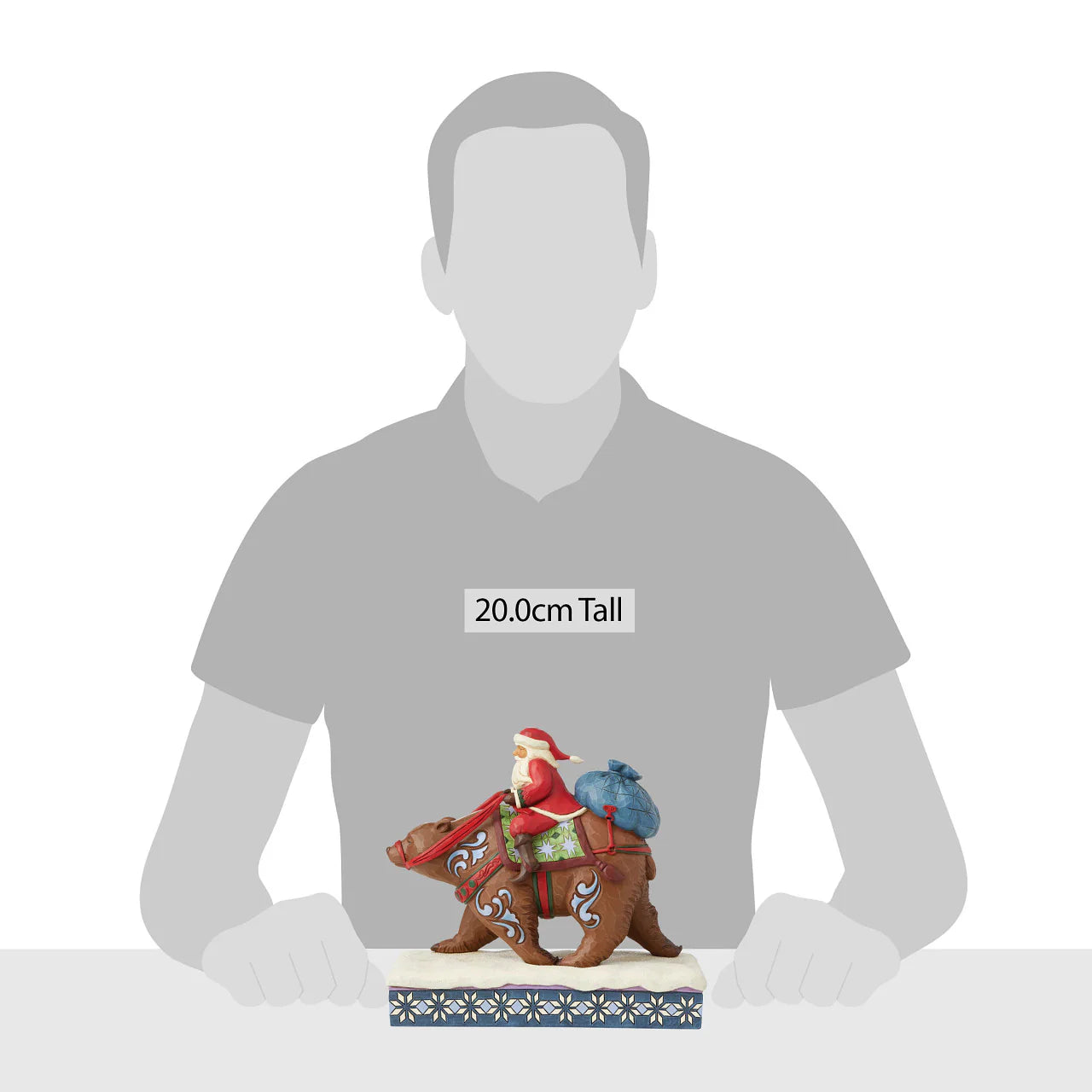 Jim Shore Heartwood Creek Bearing Gifts For One And All - Santa Riding A Bear Figurine