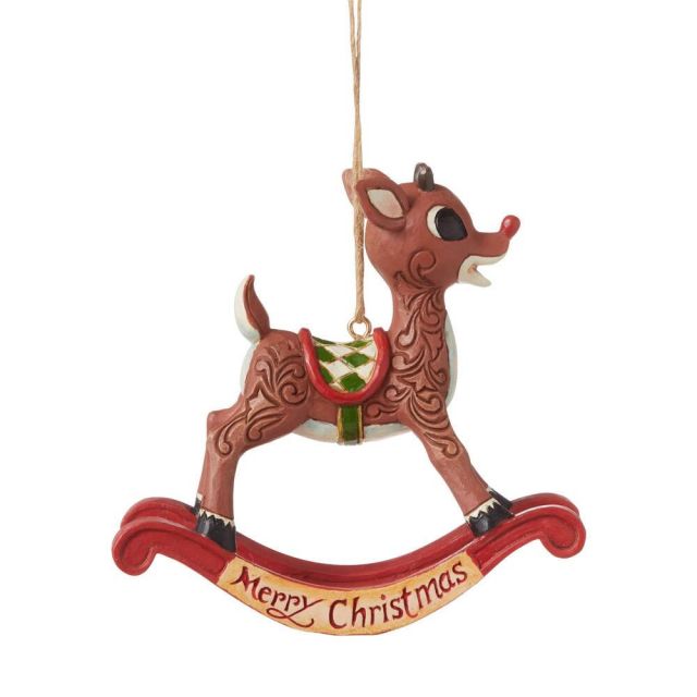 Jim Shore Traditions Rudolph Rocking Horse Hanging Ornament