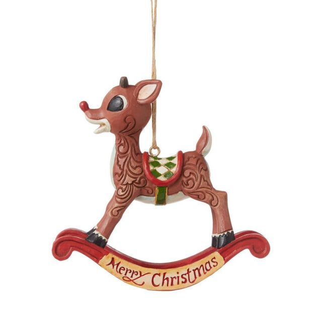 Jim Shore Traditions Rudolph Rocking Horse Hanging Ornament