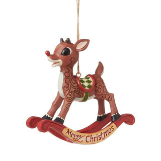 Jim Shore Traditions Rudolph Rocking Horse Hanging Ornament