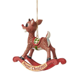 Jim Shore Traditions Rudolph Rocking Horse Hanging Ornament