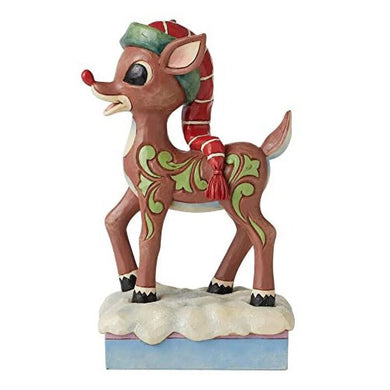 Jim Shore Traditions Rudolph In Long Hat Figurine