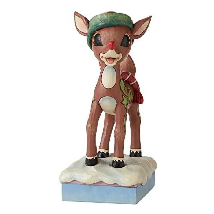 Jim Shore Traditions Rudolph In Long Hat Figurine