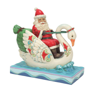 Jim Shore Heartwood Creek Grace & Goodwill - Santa Riding a Swan