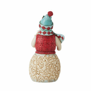 Jim Shore Winter Wonderland Snowman With Sledding Scene Figurine